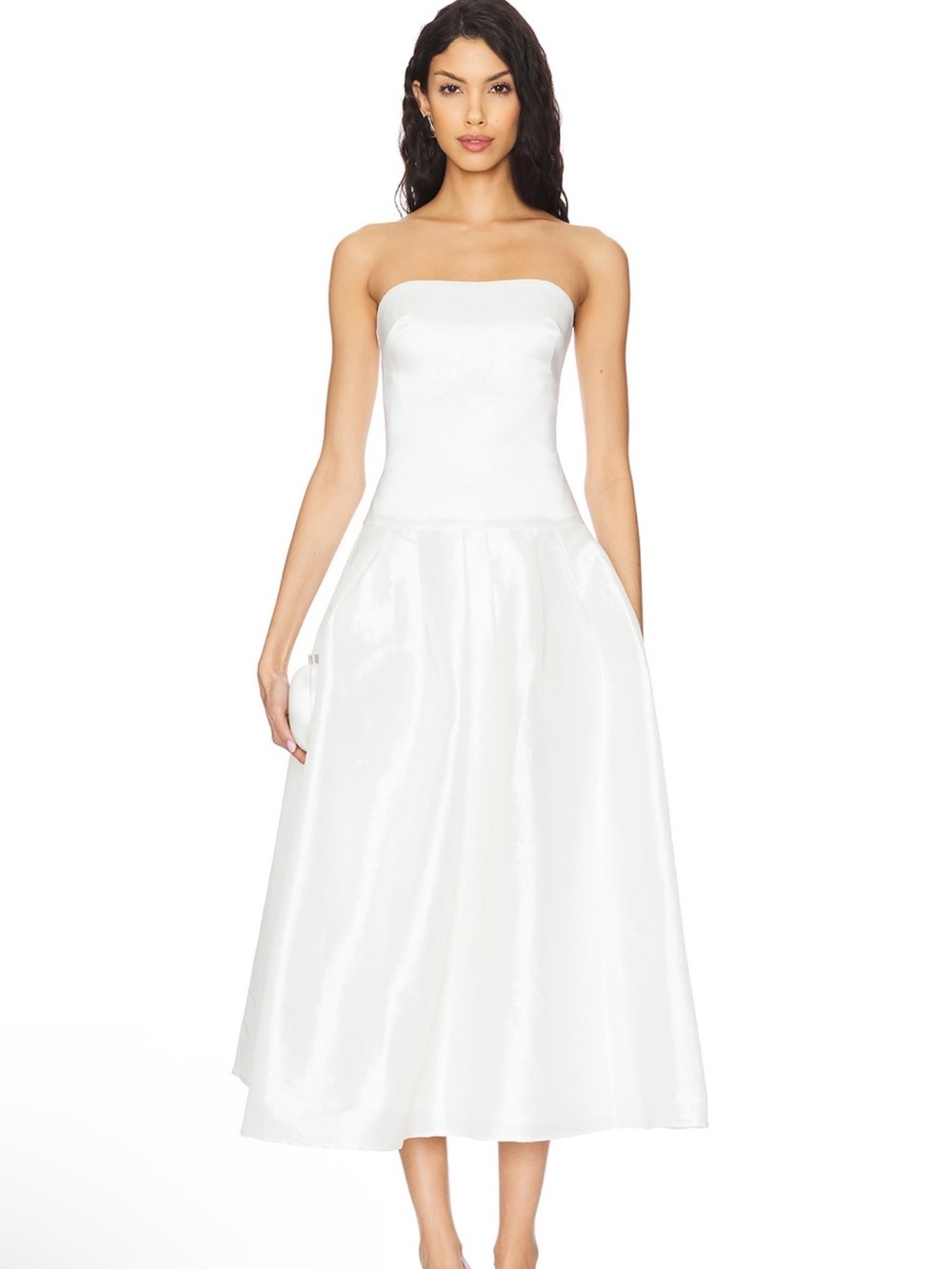 More to Come Cambria Strapless Dress in White XS